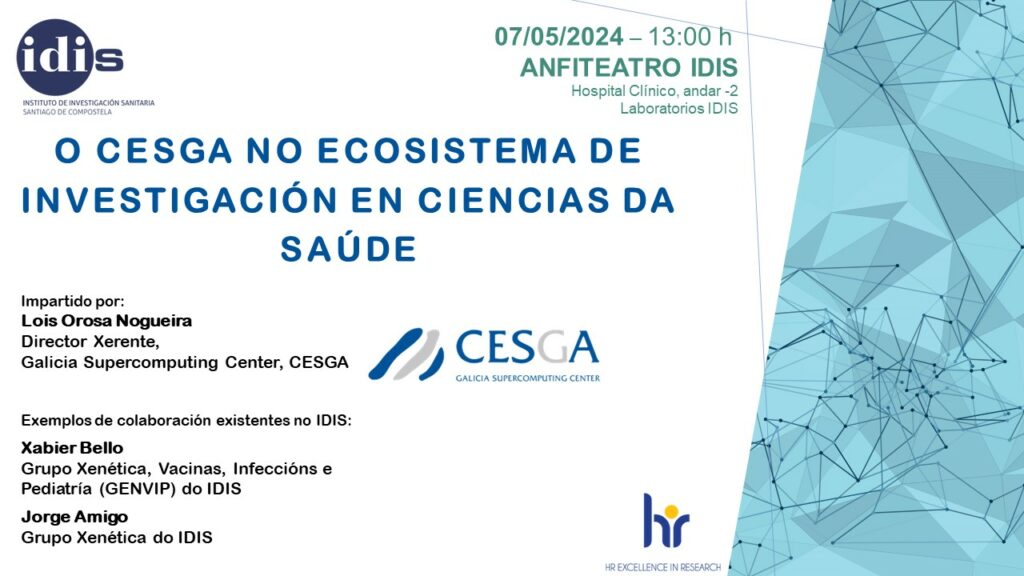 Jornada formativa: O CESGA no ecosistema de investigación en ciencias da saúde