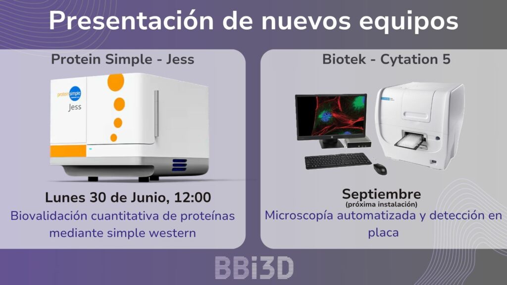 Presentación de equipos: Jess & Cytation 5 de la Plataforma BBi3D