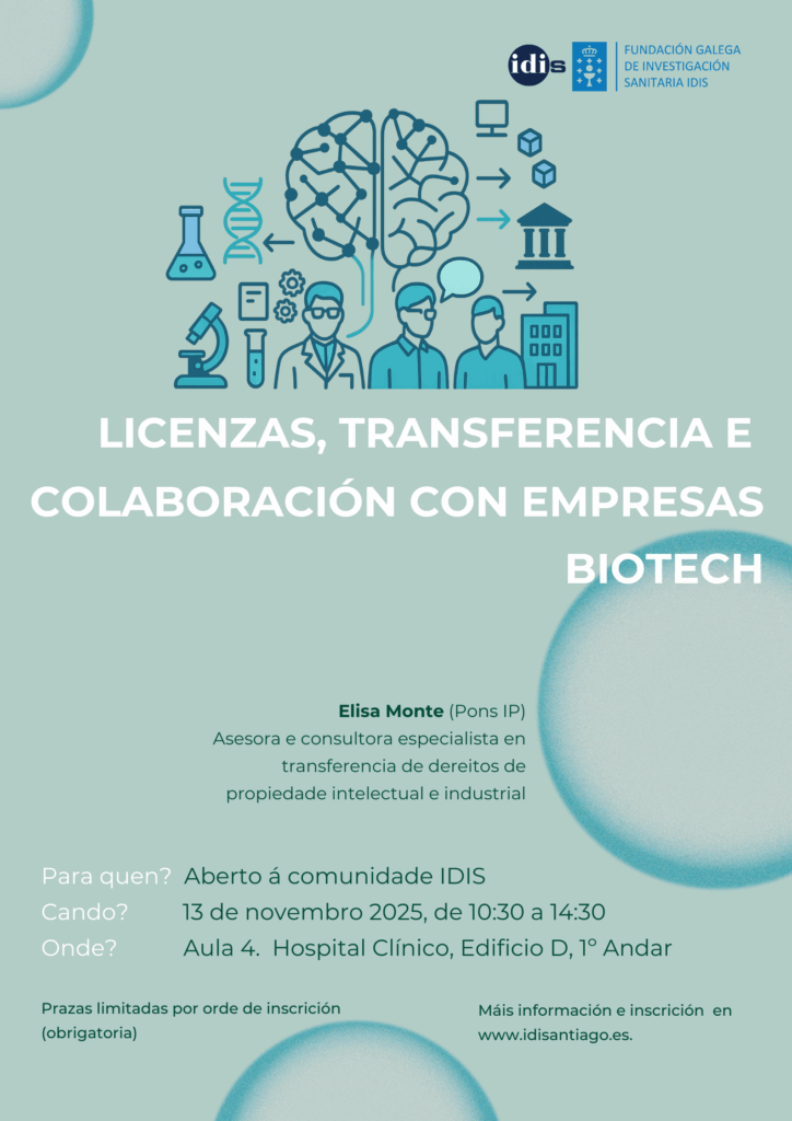 Licenzas, transferencia e colaboración con empresas biotech