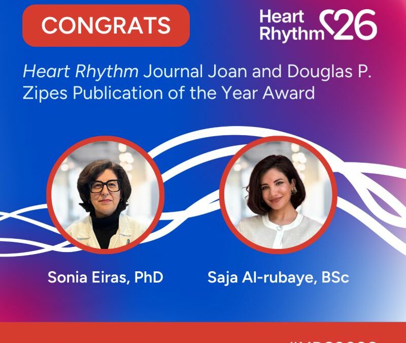 Saja Al-rubaye y Sonia Eiras ganan el premio a la Publicación del Año de la Heart Rhythm Society